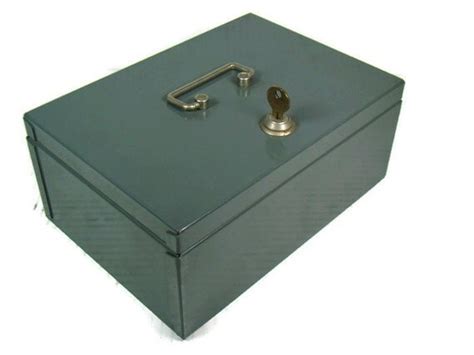 antique heavy steel lock box with slot|Antique Metal Lock Box for sale .